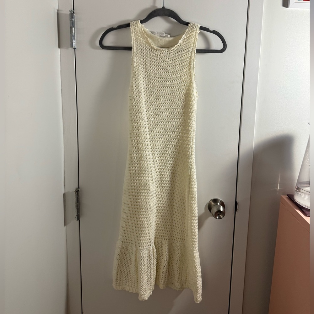 BB Dakota white knit dress